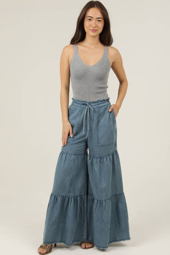 Clover Blue Tensile Wide Leg Pants