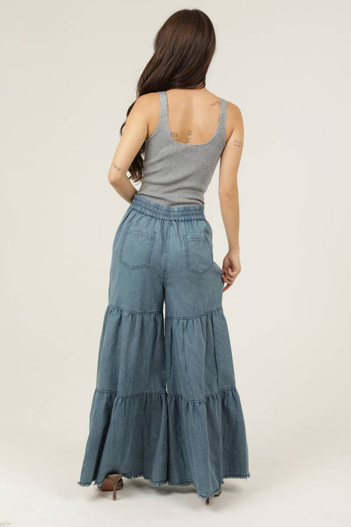 Clover Blue Tensile Wide Leg Pants