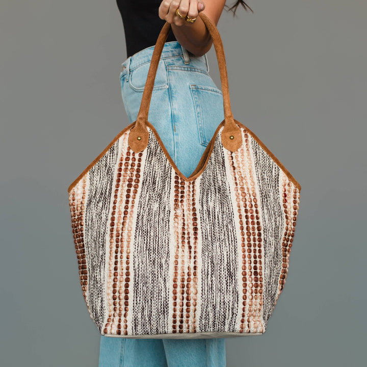 Alice Gray &amp; Brown Textured Tote