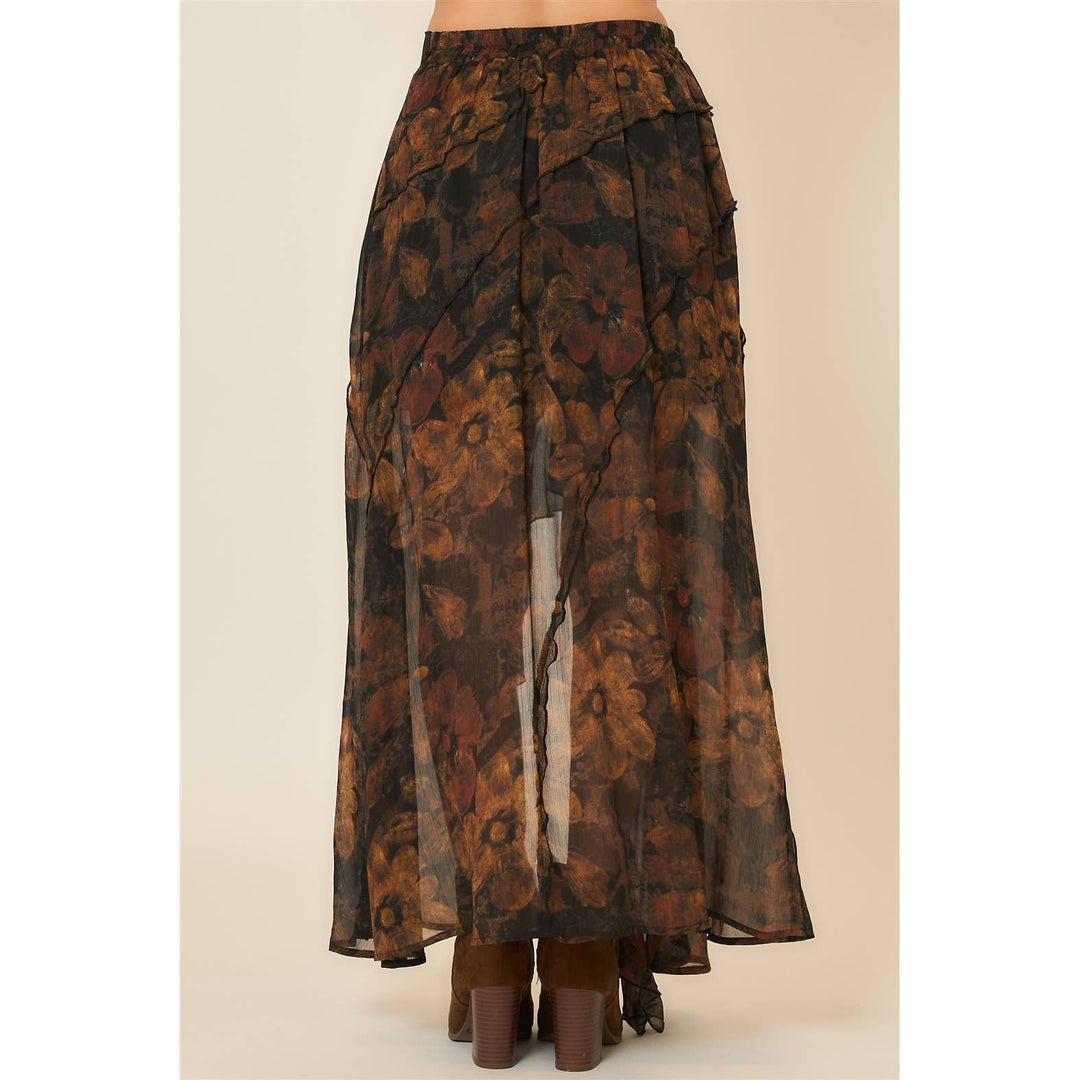 Reversed Seam Surplice Skirt