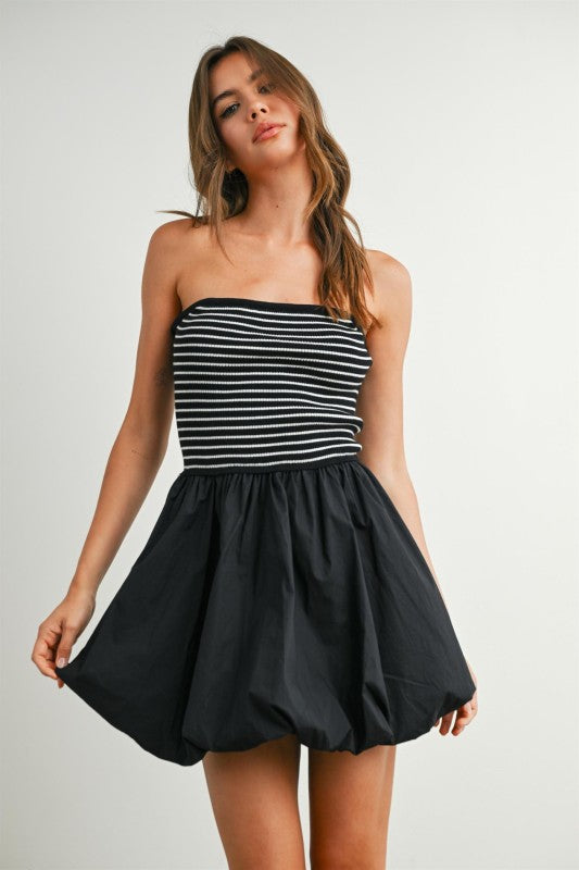 Bubble Hem Mini Skirt