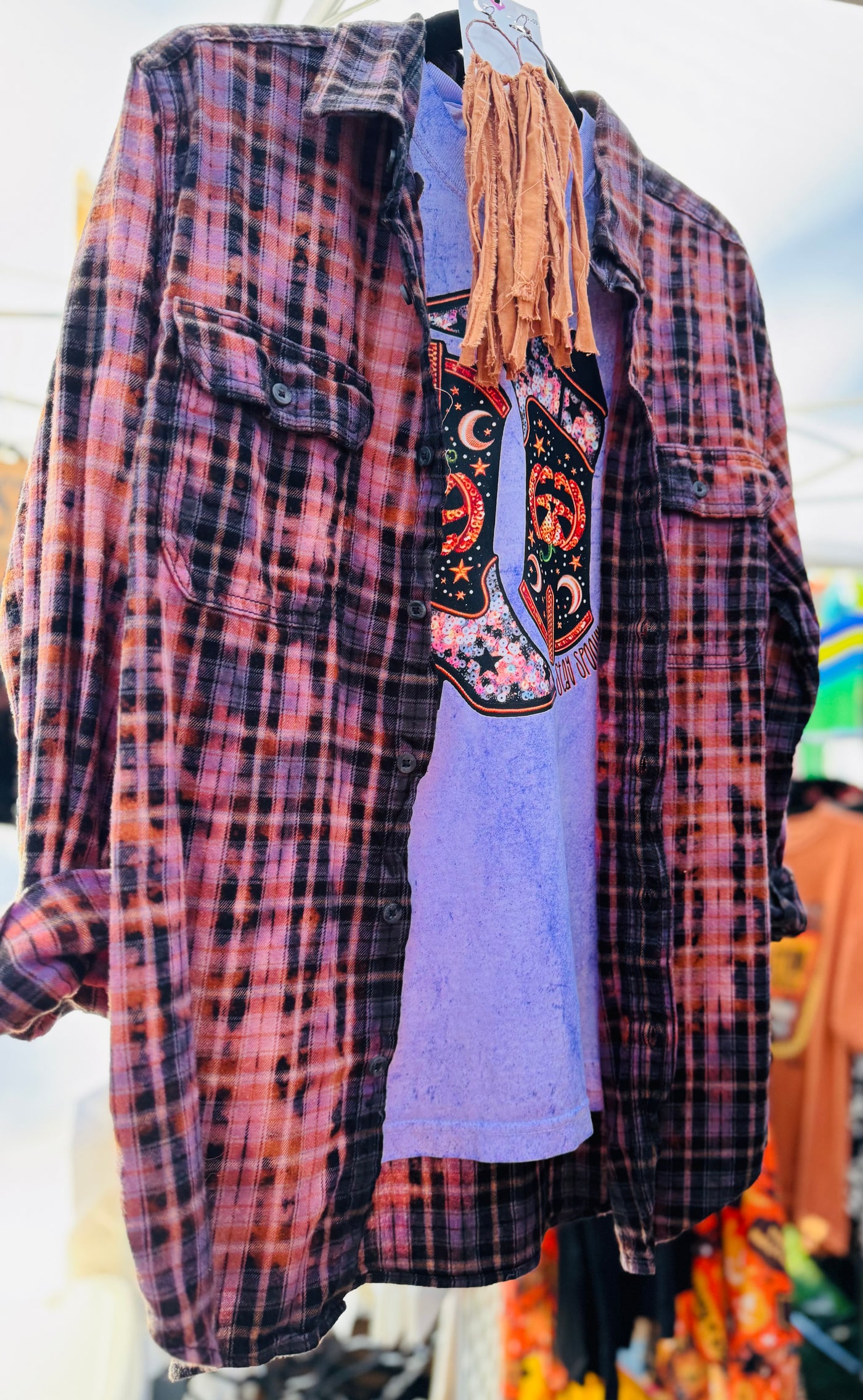 Purple Moon Haze Bleached Flannel