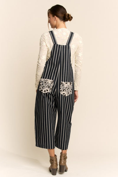 Davi Striped Denim Overalls