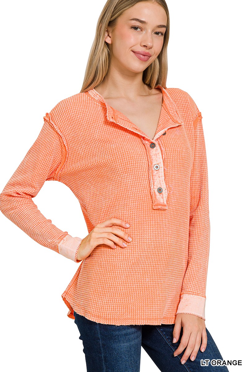 Lily Baby Waffle Henley Top
