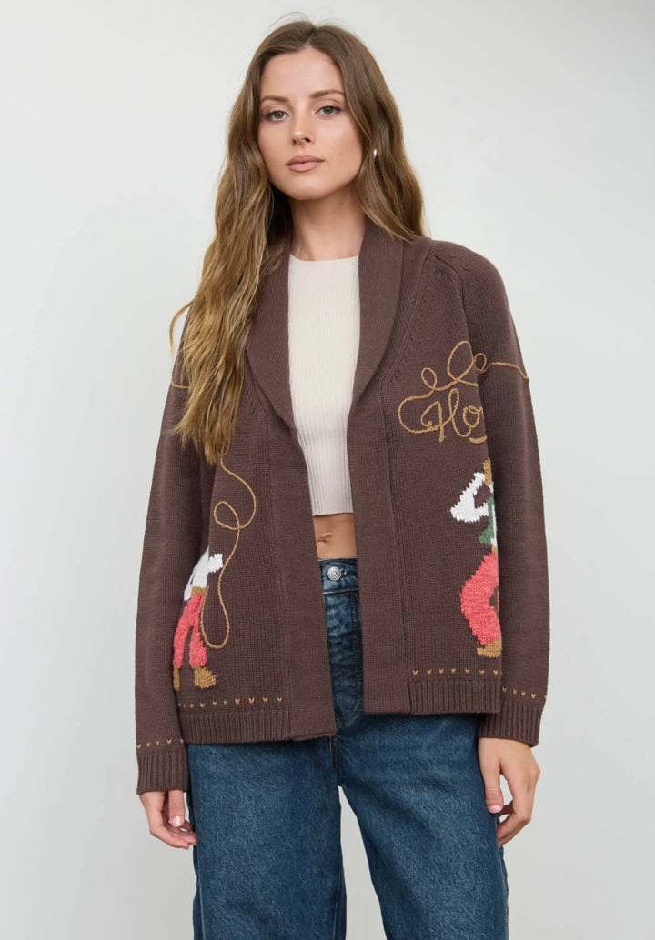 Howdy Cowboy Jacquard Cardigan