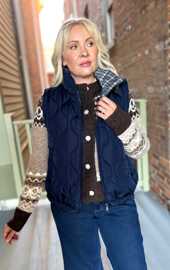 Fall Fair Isle- Mocha Cardigan