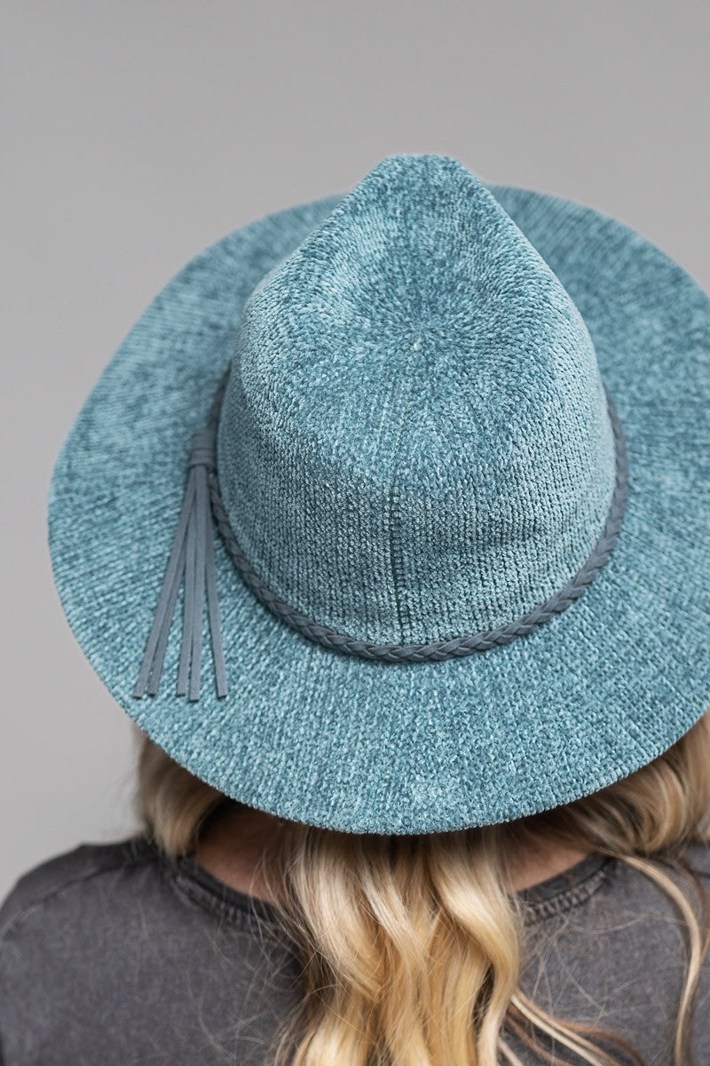 Teal Chenille Hat