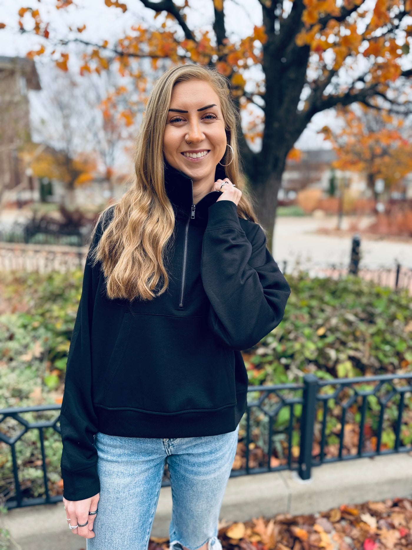 Scuba Half Zip Pullover - Black