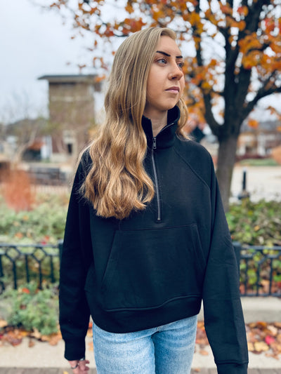 Scuba Half Zip Pullover - Black