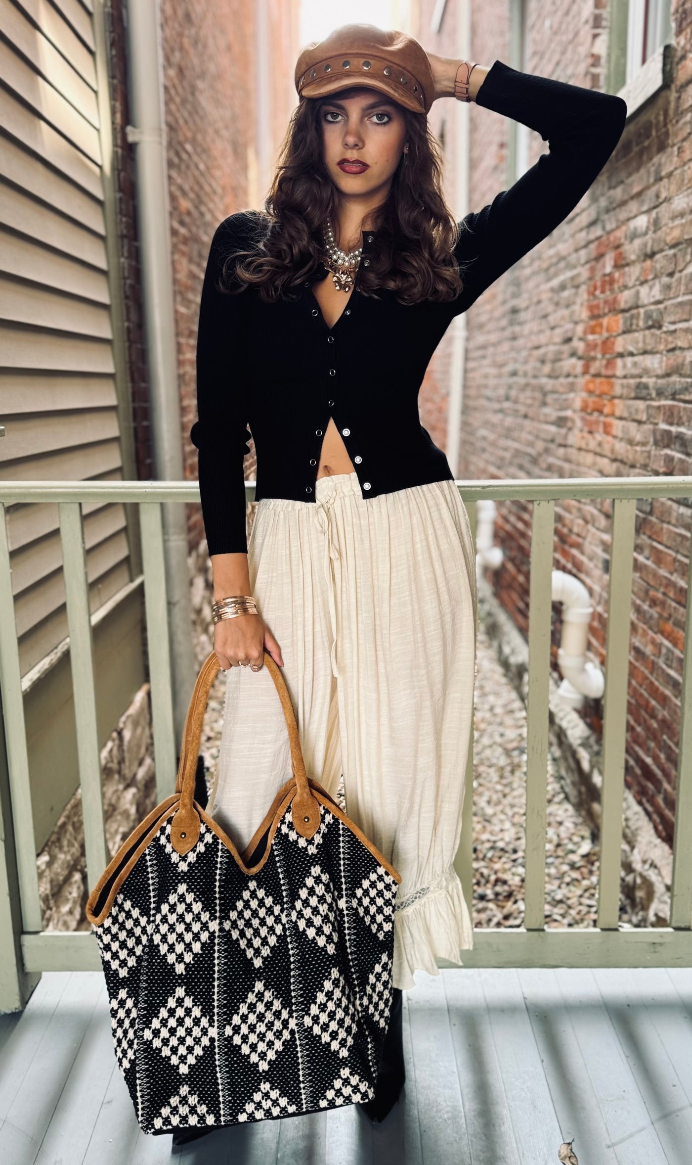 Free Spirit Diamond Pattern Tote
