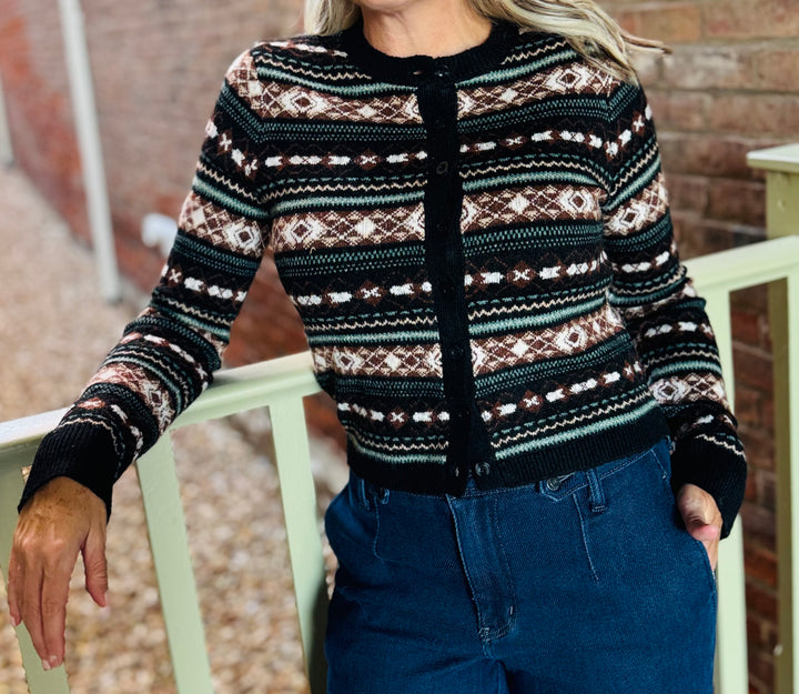 Log Cabin Cozy Button Up Sweater