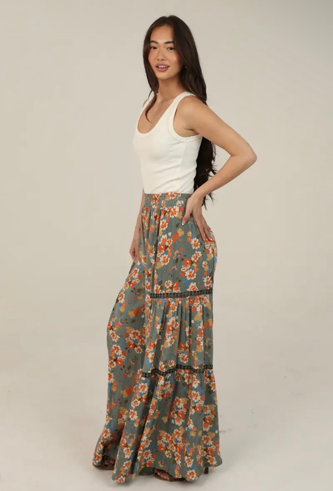 Watercress Lace Insert Pants