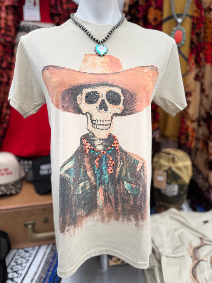 Bling Skeleton Cowboy Tee