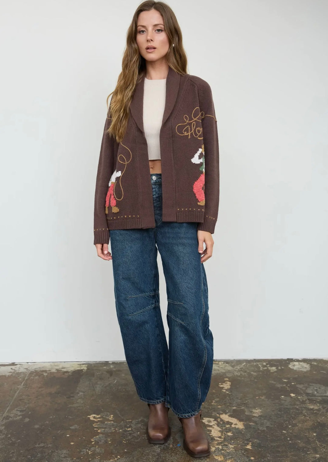 Howdy Cowboy Jacquard Cardigan