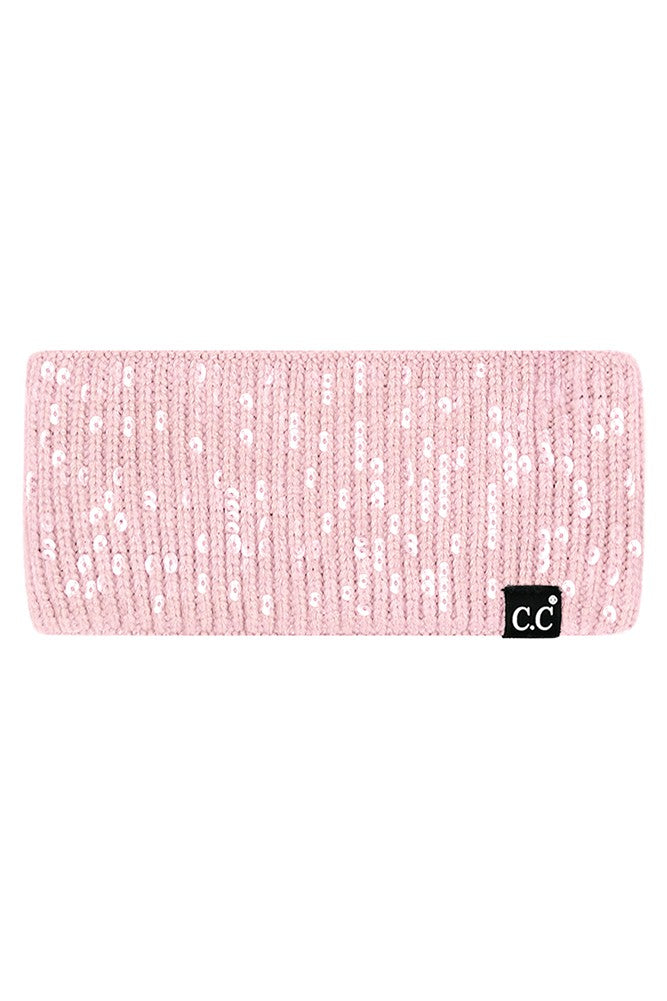 Clear Sequin Ear Warmer