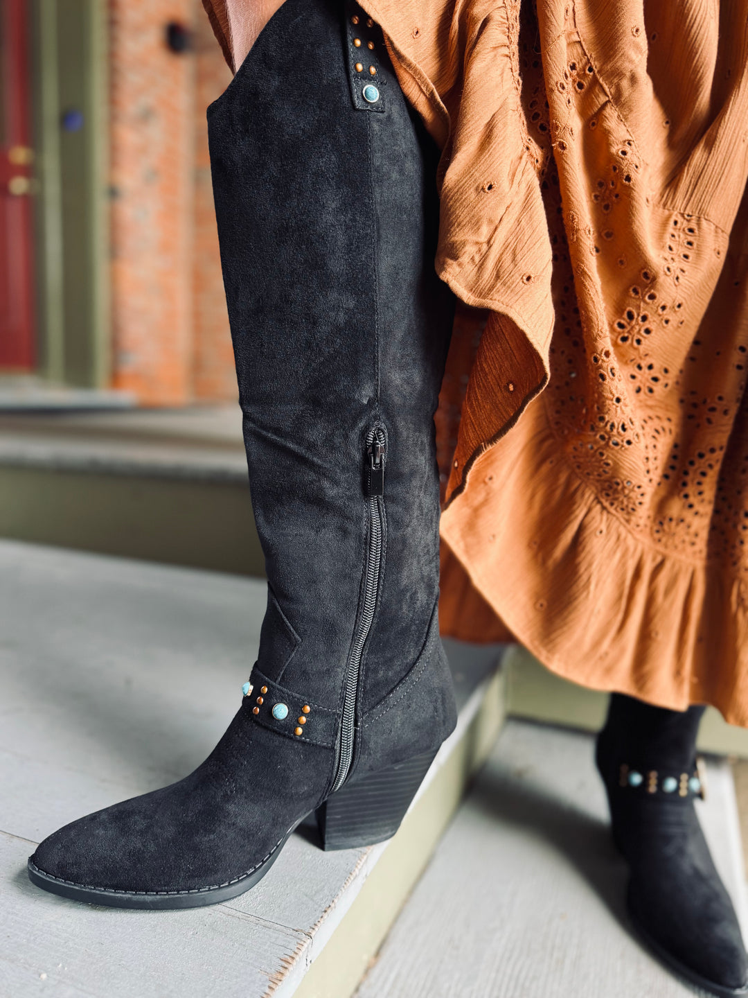 Ride Tall Western Cowboy Boots- Black