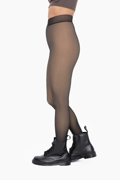 Fur Lined High-Waisted Tights By Mono B