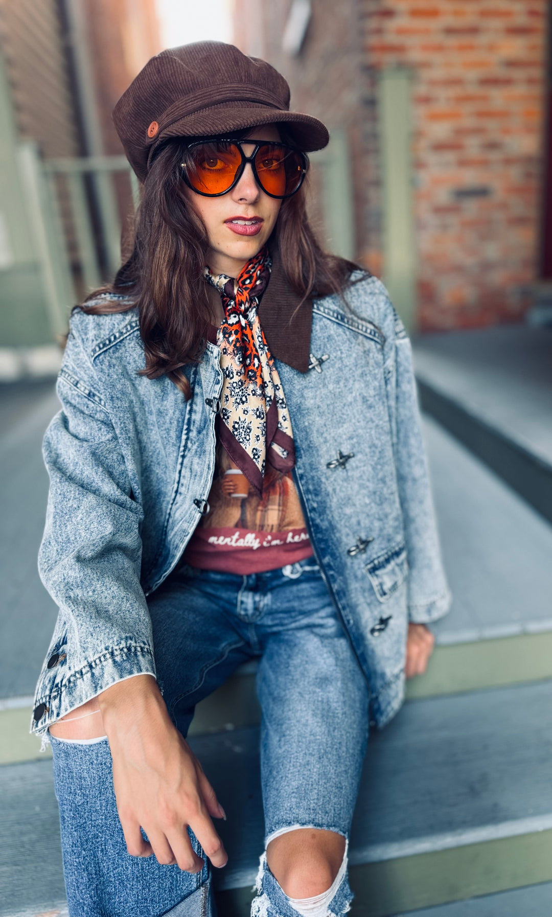 Denim Contrast Latch Jacket