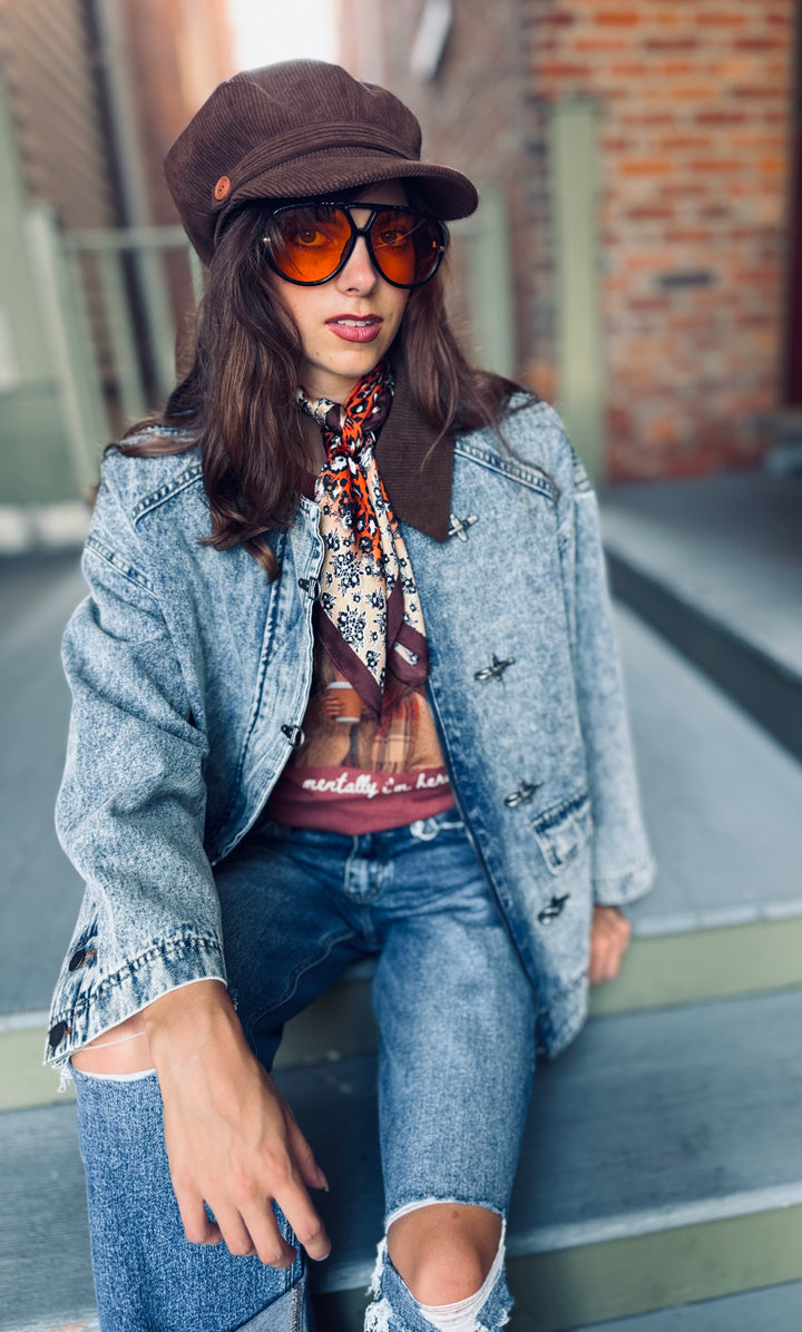 Denim Contrast Latch Jacket