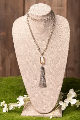 Athena Smoke Crystal Necklace