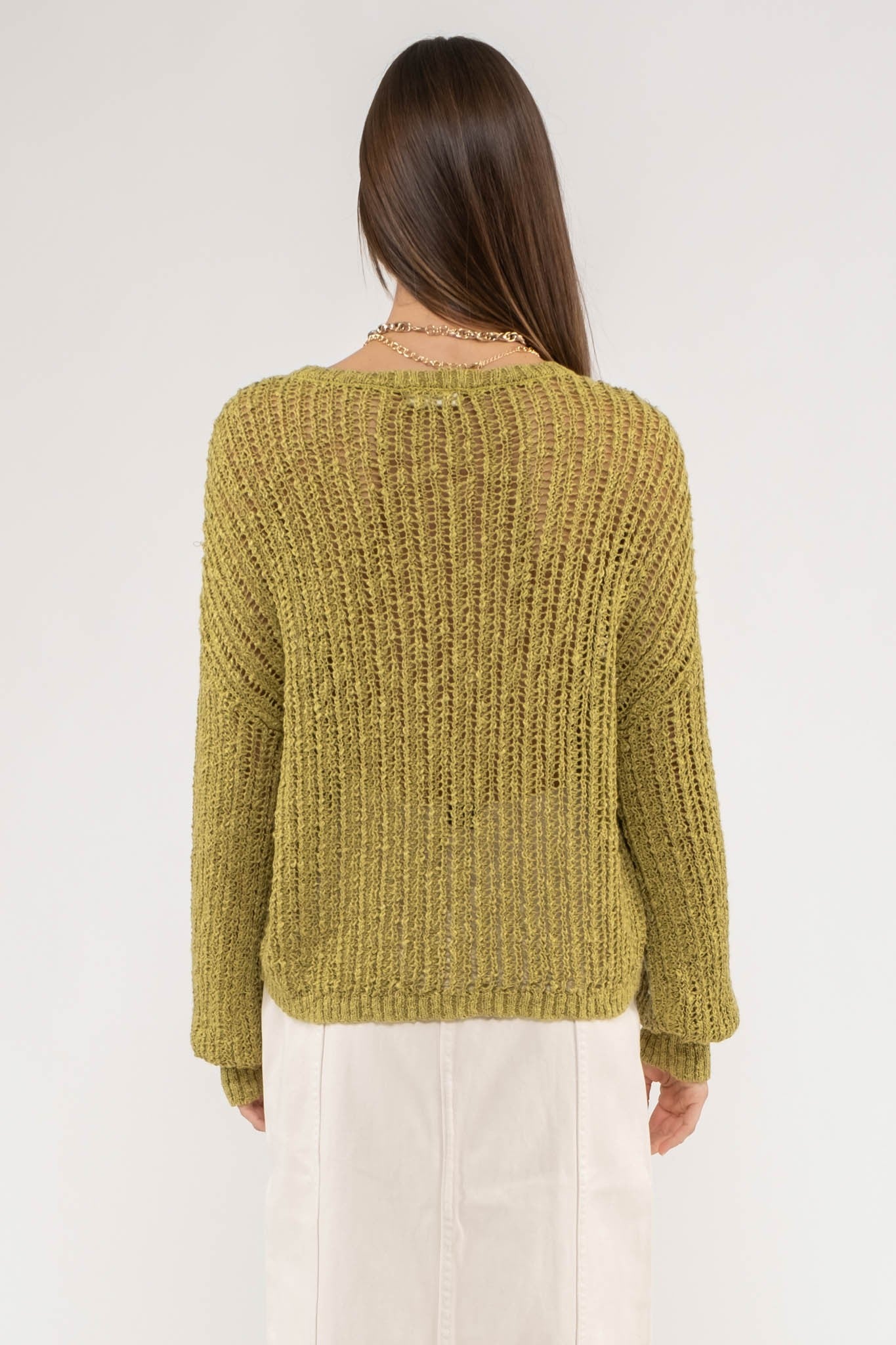 Sheer Knit Pullover Sweater (4 Colors)
