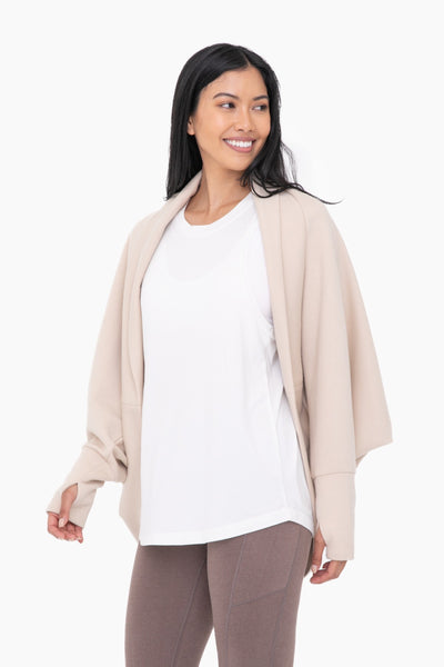 Open Front Cocoon Shape Cardigan