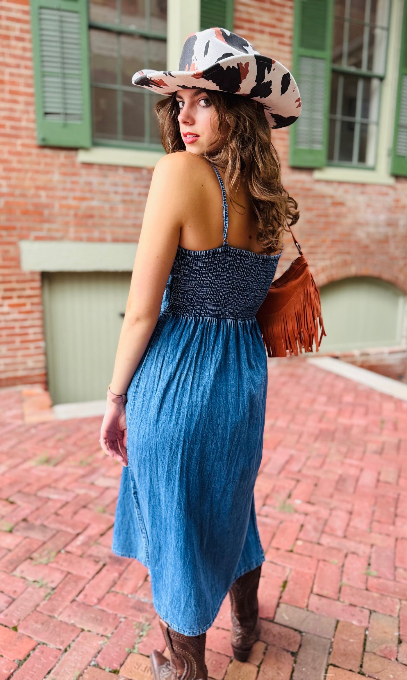 Denim Dusk Midi Dress