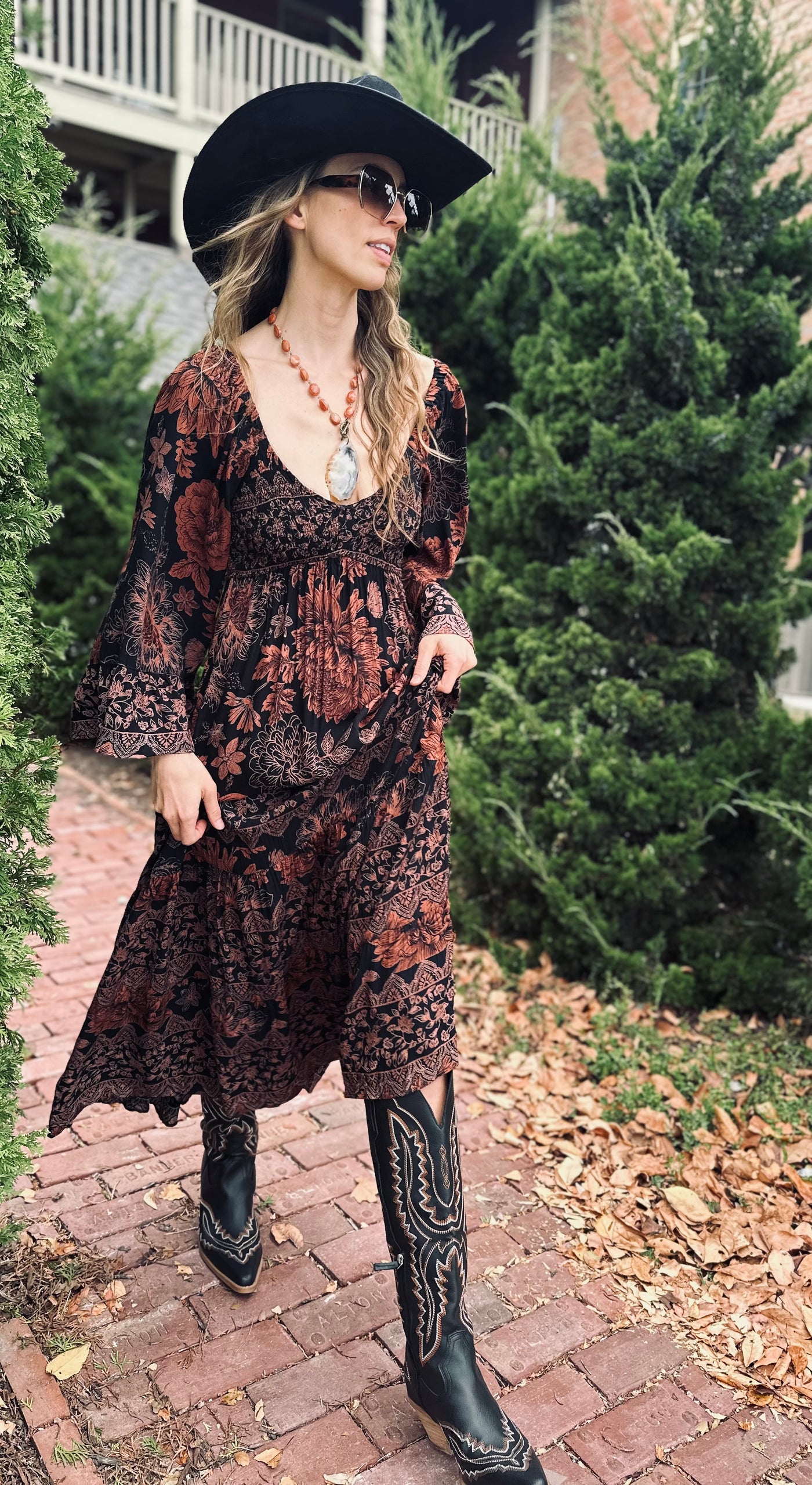 Whiskey Rose Maxi Dress