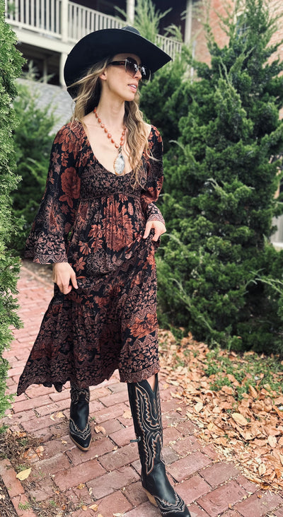 Whiskey Rose Maxi Dress