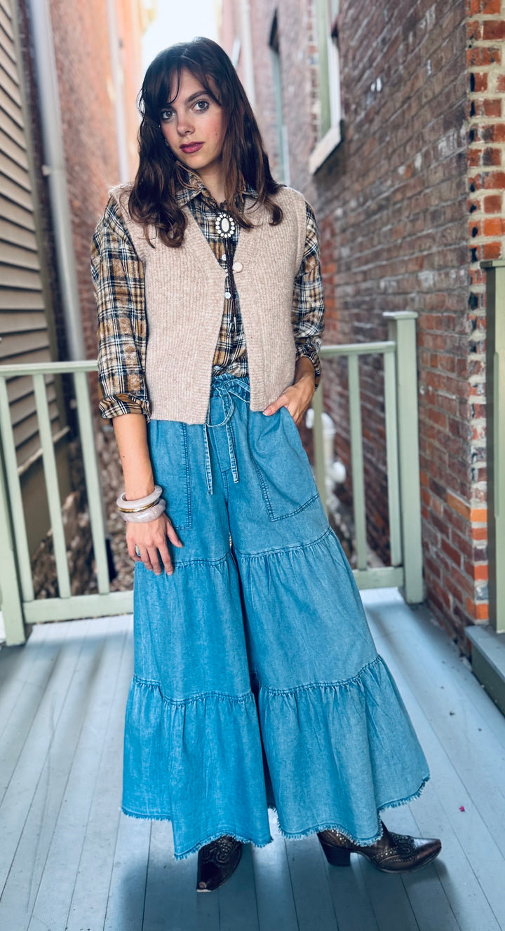 Cozy Up Oatmeal Knit Button Up Vest