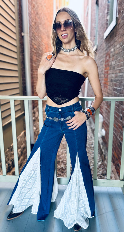 Boho Lace Crochet Crop Top (2 colors)