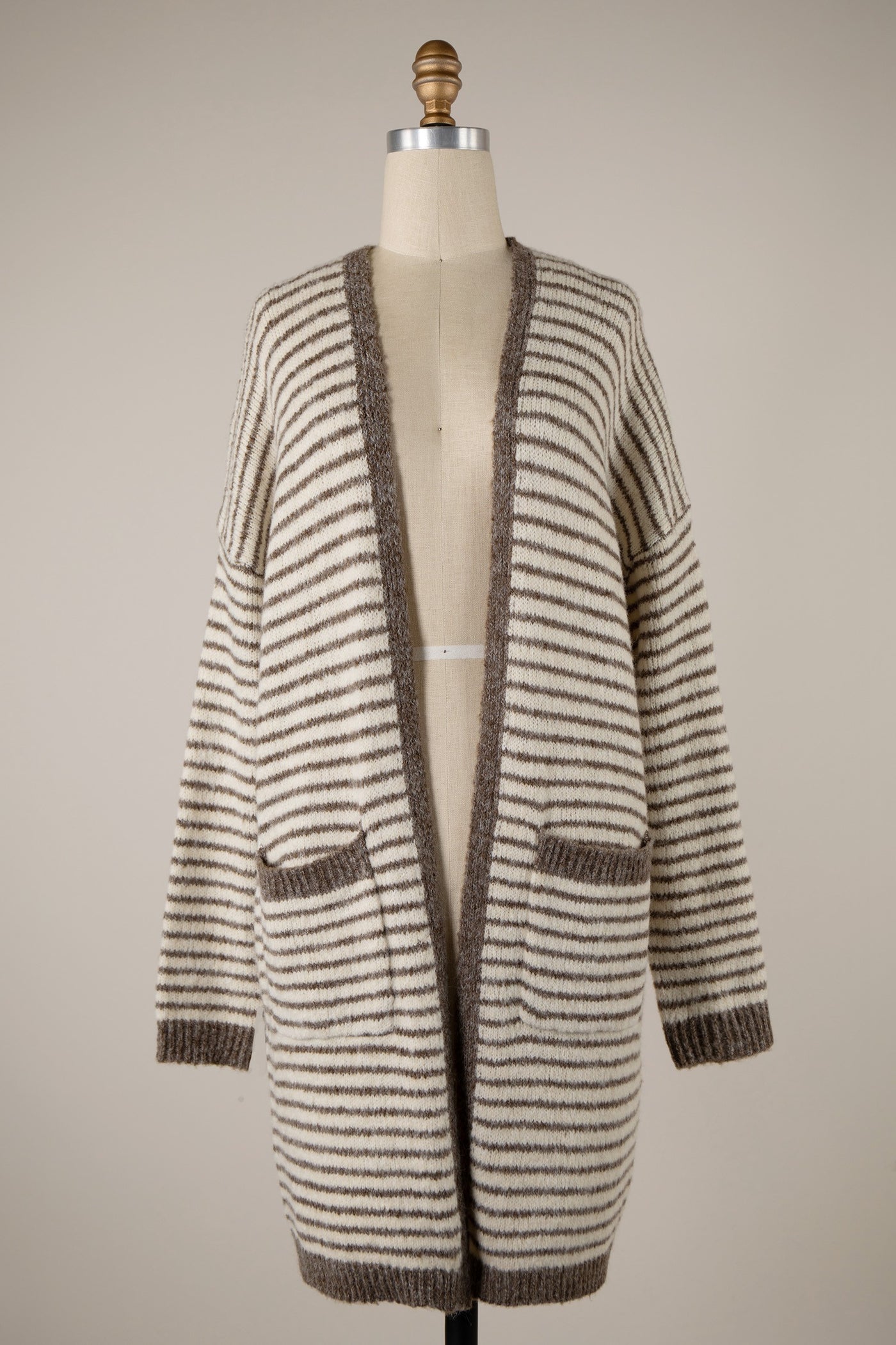 Cozy Charm Striped Knit Cardigan
