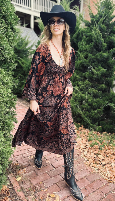 Whiskey Rose Maxi Dress