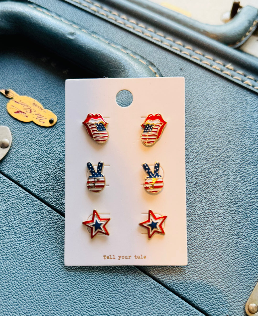 3 Set Patriotic Earrings