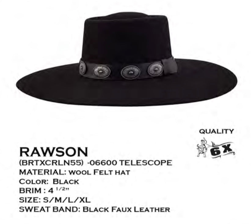 Rawson Black Telescope Wool Hat