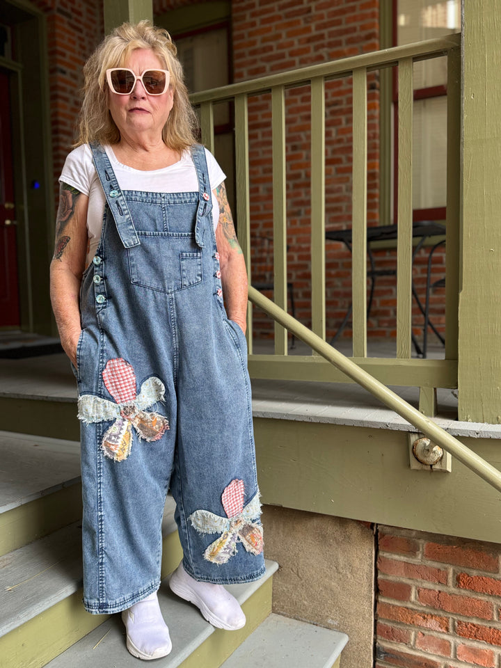 Spring Flower Patch Overalls
