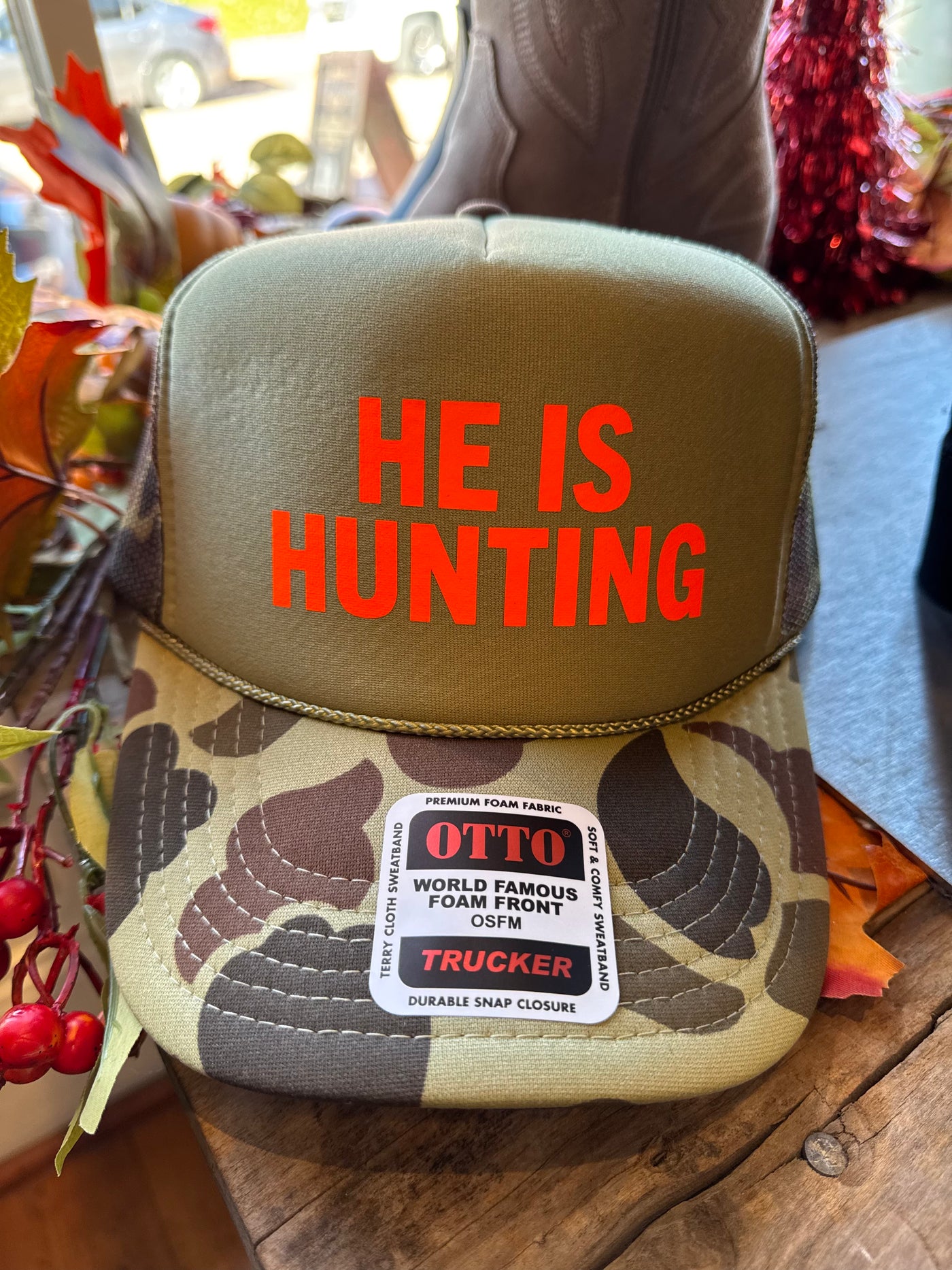 He Is Hunting Trucker Hat