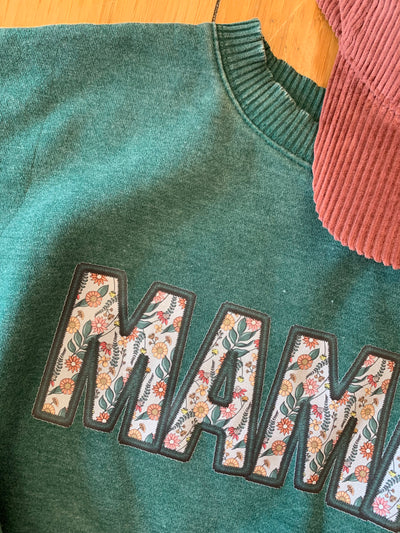 Alpine Green Mama Fleece Sweatshirt
