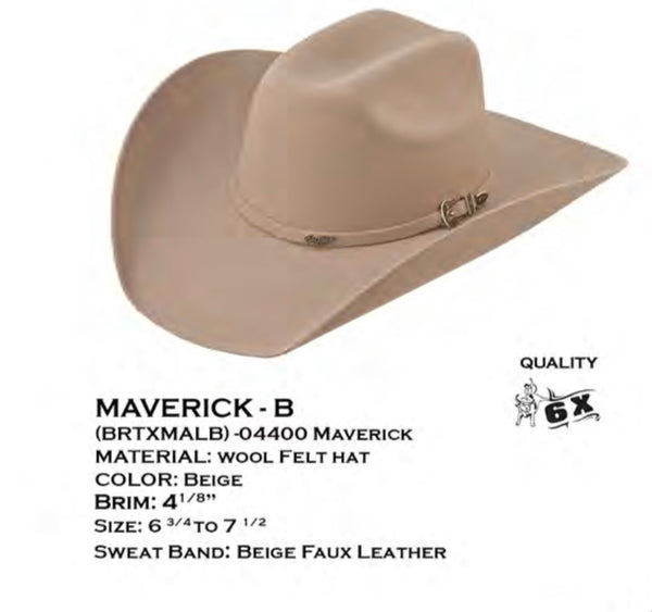 Maverick Beige Wool Felt Hat