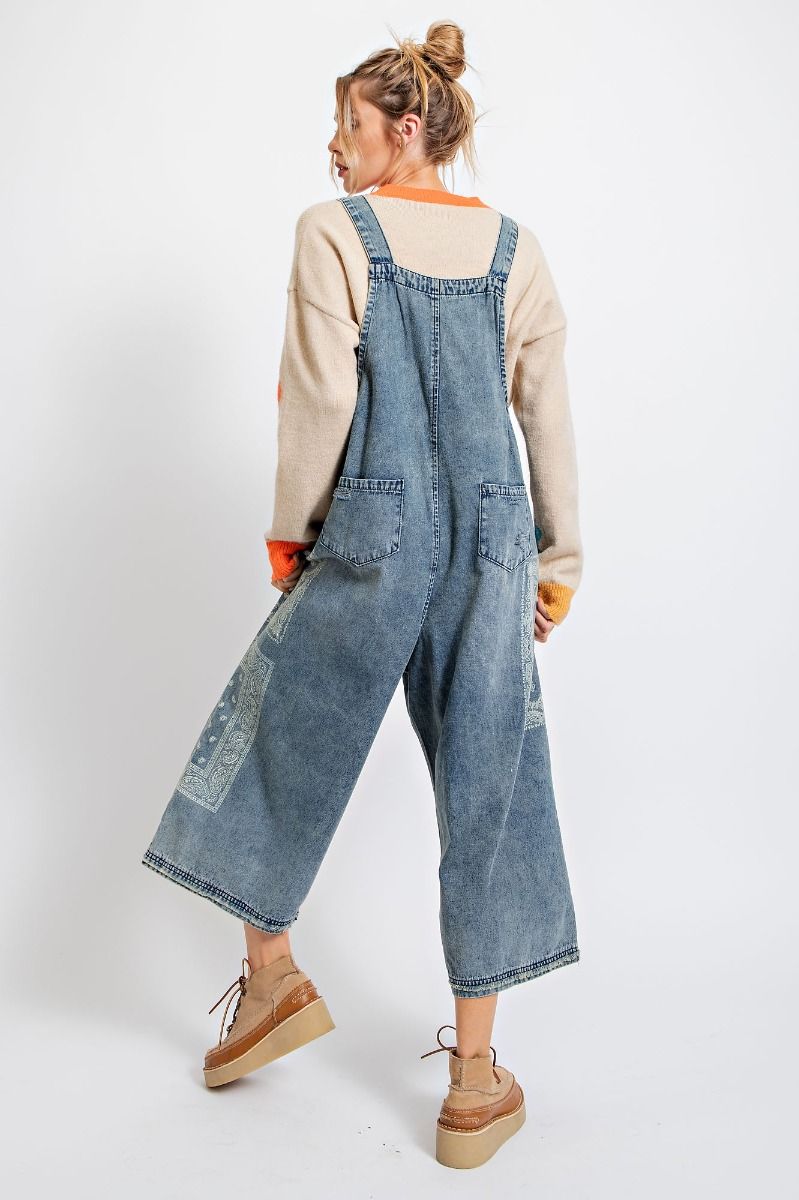 Vintage Denim Distressed Overalls