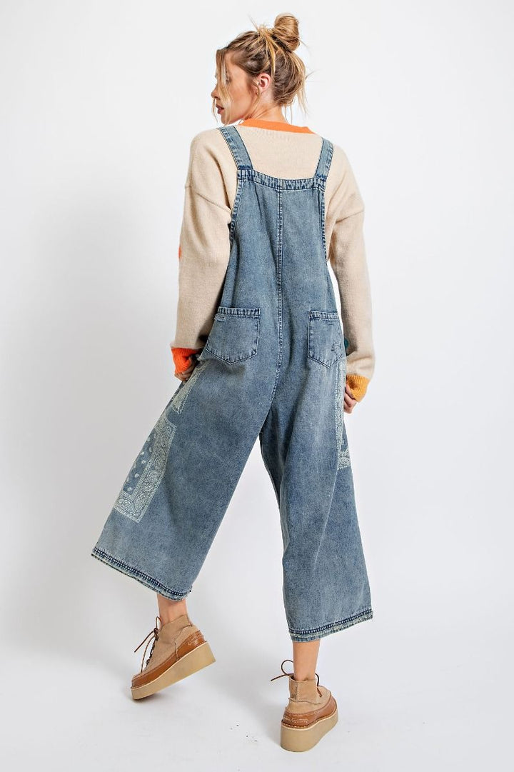 Vintage Denim Distressed Overalls