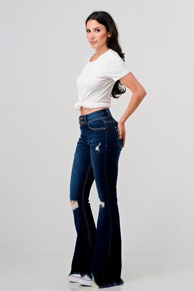 Franny Petite Dark Wash Flares