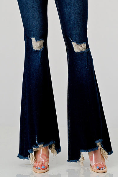 Franny Petite Dark Wash Flares