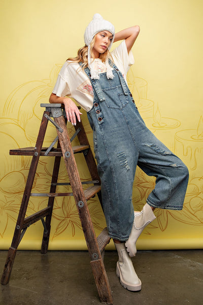 Rodeo Chic Overalls from Easel - Blue