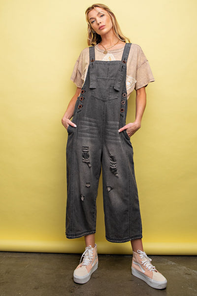 Rodeo Chic Overalls from Easel - Black