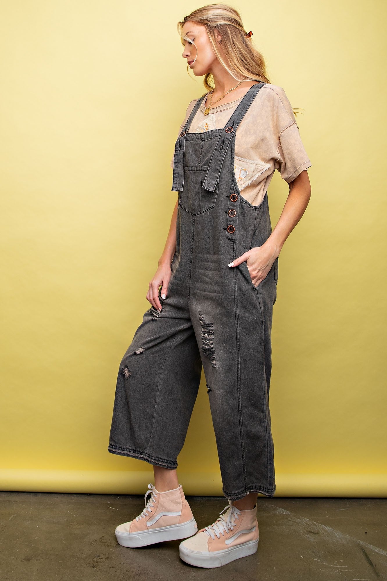 Rodeo Chic Overalls from Easel - Black