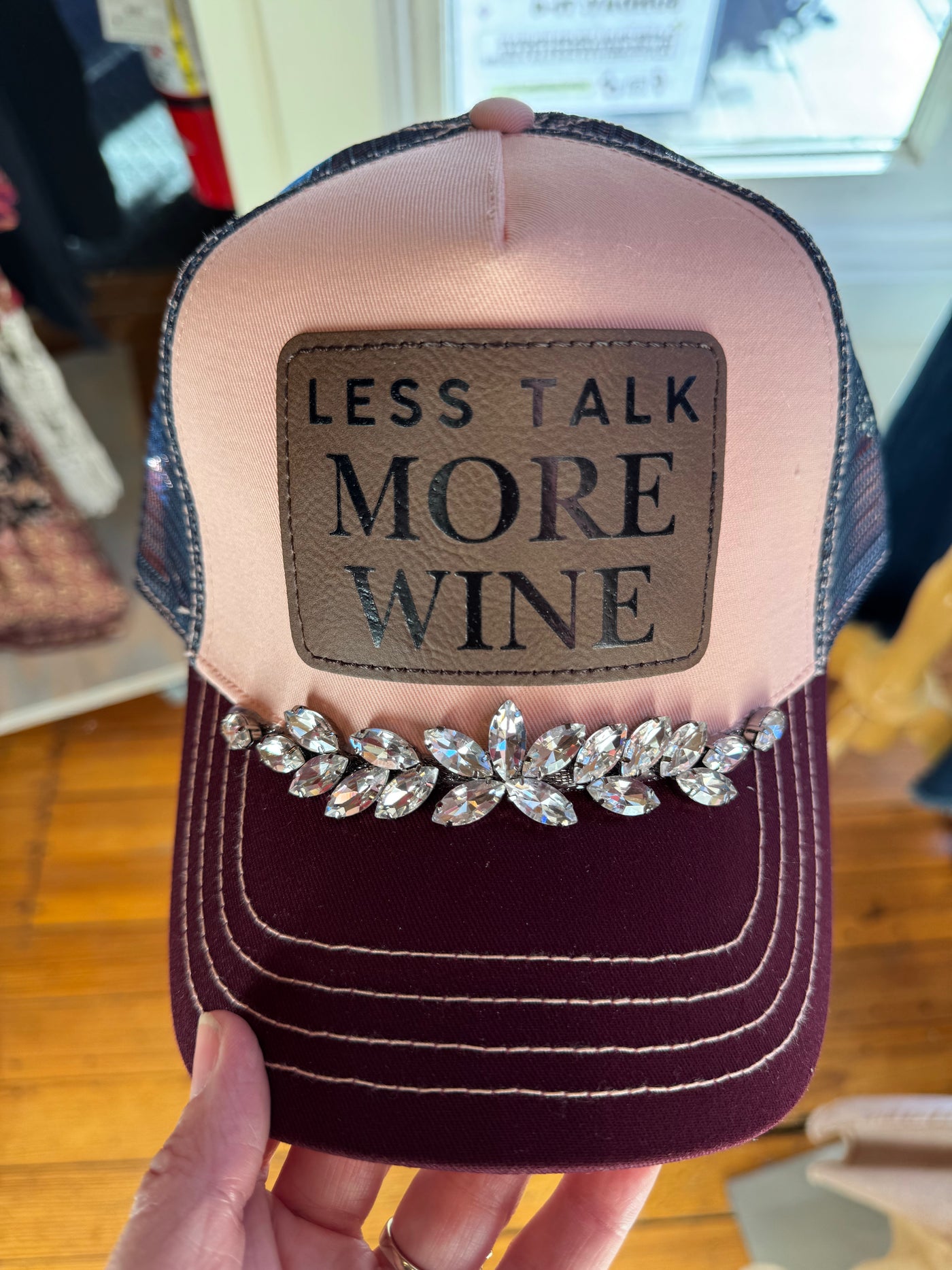 Less Talk, More Wine Trucker Hat