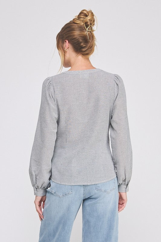 Cotton Blend Soft Tie Top