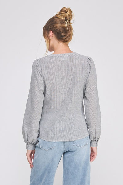 Cotton Blend Soft Tie Top