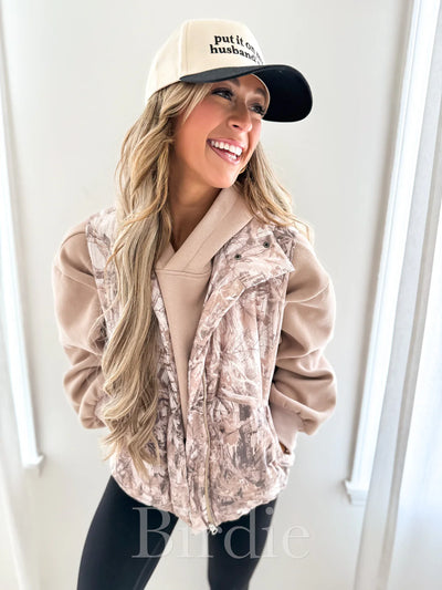 Brown Camo Light Puffer Vest